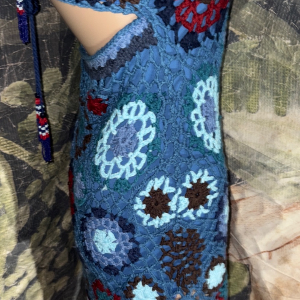 Free People Sand bar Crochet Bodysuit Romper - Picture 3 of 4
